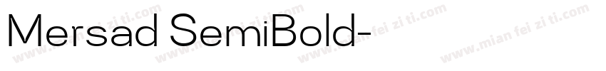 Mersad SemiBold字体转换